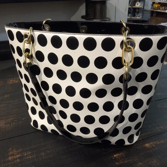 SOLD Anne Klein polka dotted purse pocketbook - Picture 5 of 5
